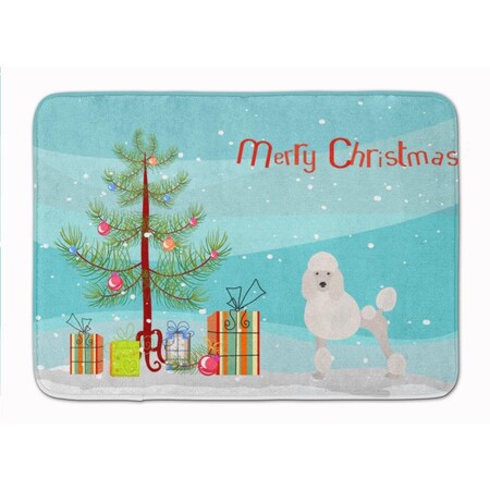 Carolines Treasures Miniature Poodle Christmas Tree Machine Washable Memory Foam Mat CK3478RUG